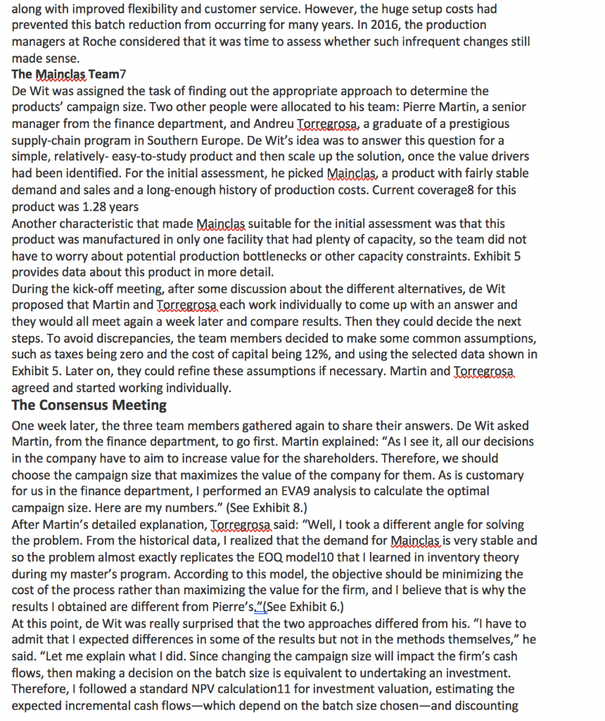 Summarize both cases (Roche and Atlantic Animal Hosptial) and the problems the