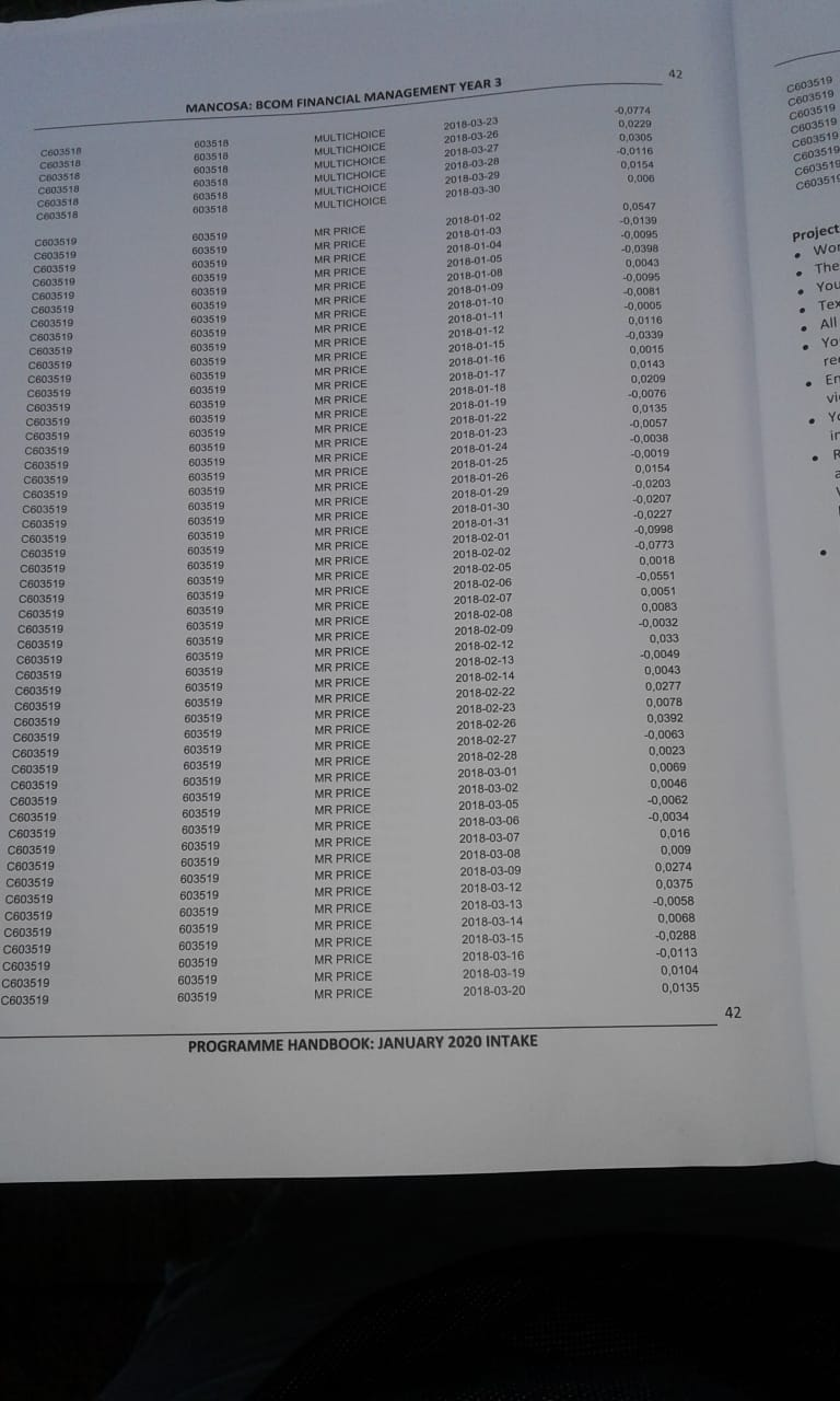(7) calculations are recommended to be done using Microsoft excel. your answers