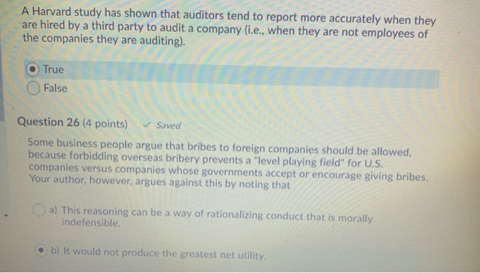  A Harvard study has shown that auditors tend to report more