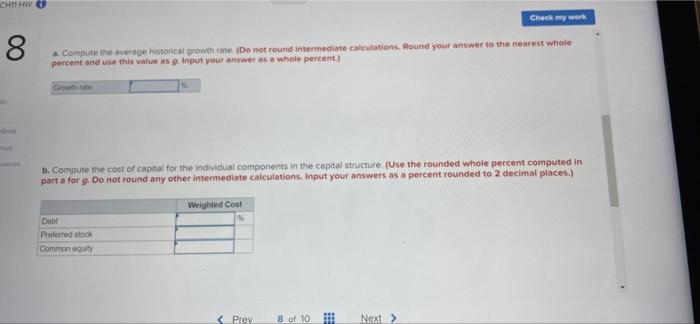 Technology's capital structure is as follows: Debt sex Preferred stock 35 Common