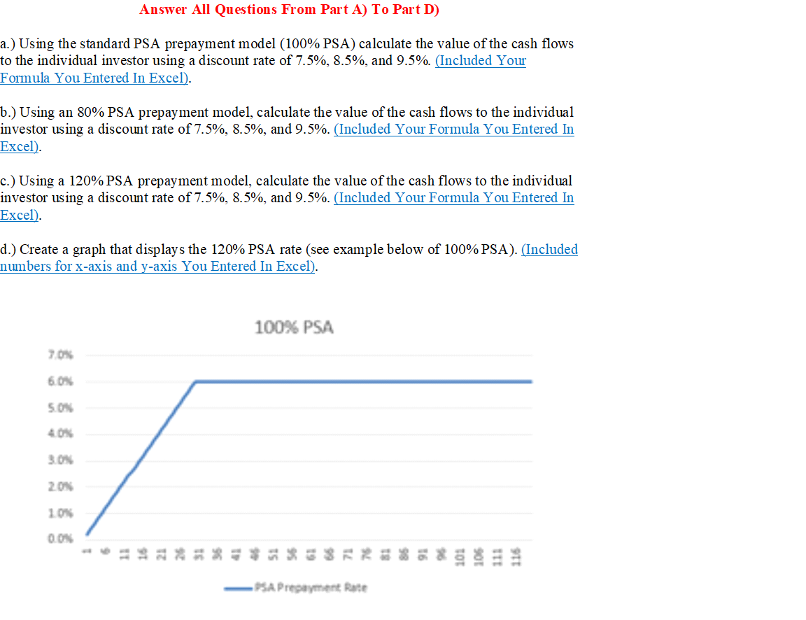Answer All Questions From Part A) To Part D) a.) Using