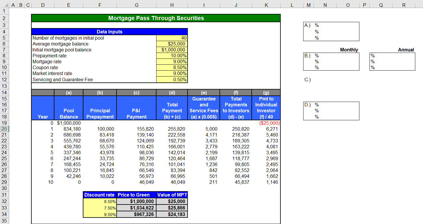 the standard PSA prepayment model (100% PSA) calculate the value of the