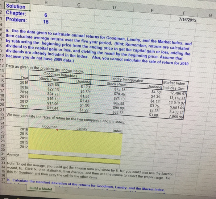  7/16/2015 Solution 1 Chapter: Problem: a. Use the data given to