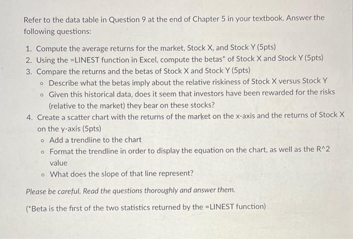  Refer to the data table in Question 9 at the end