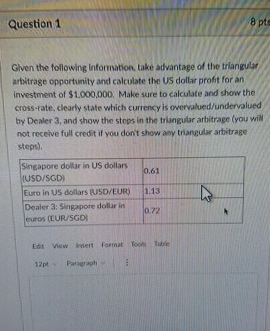. please show all work and how you arrived at your answer