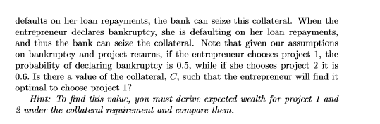 illustrate the fact that limited liability may induce risk-neutral borrowers into "risk-loving"