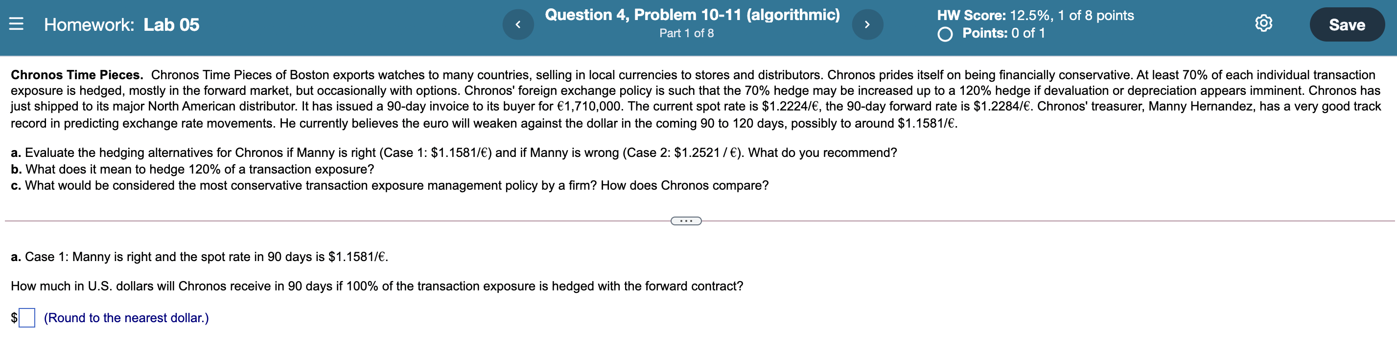  Homework: Lab 05 Question 4, Problem 10-11 (algorithmic) HW Score: 12.5%,