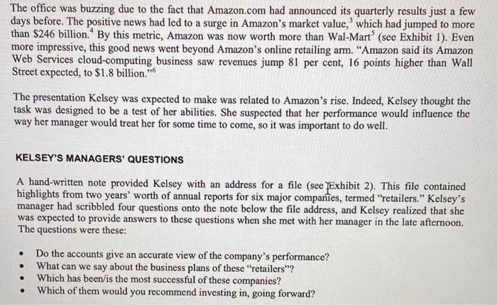  The office was buzzing due to the fact that Amazon.com had