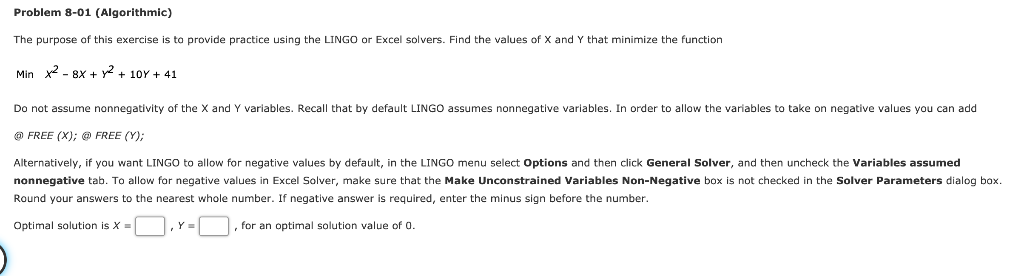 The purpose of this exercise is to provide practice using the
