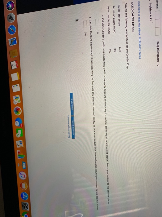  Keep the Highest: 12 Rempts: . Problem 4.11 Click here to