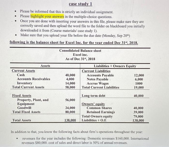  case study 1 Please be informed that this is strictly an