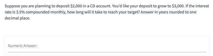 account after 4 years, what interest rate did you earn on your