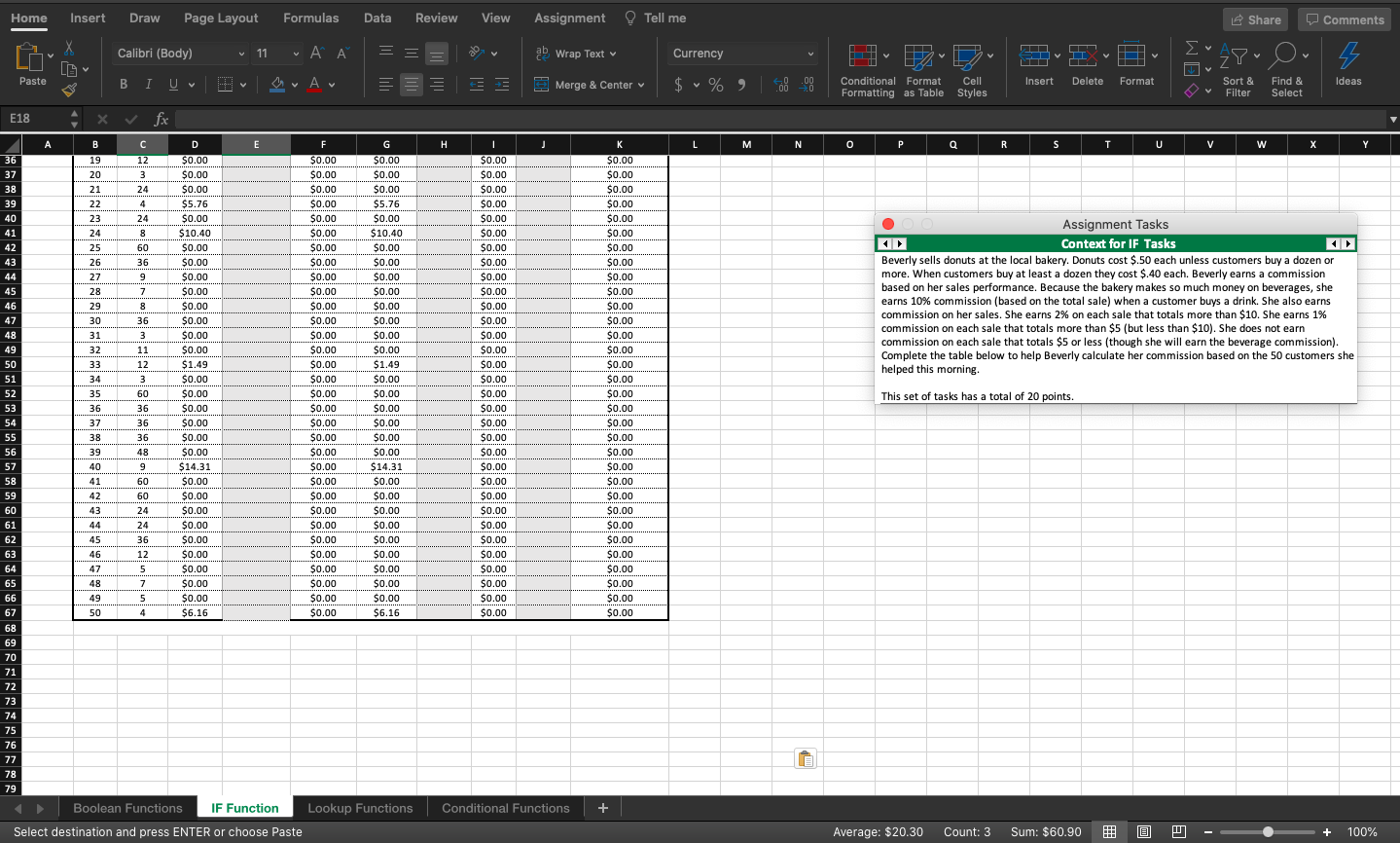 (based on the total sale) when a customer buys a drink. She