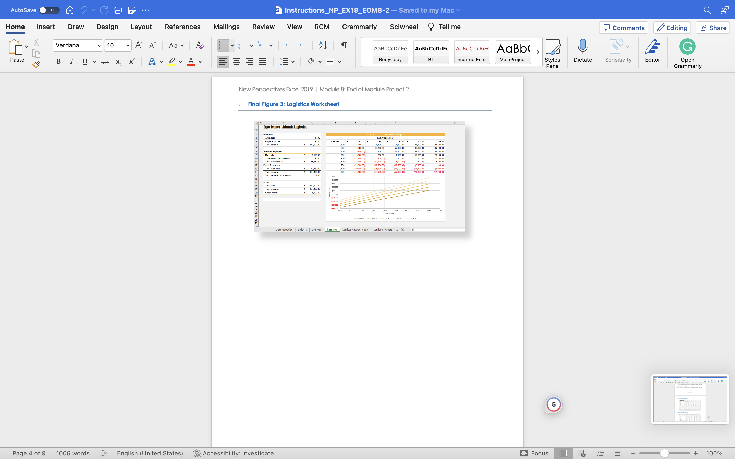 TOOLS GETTING STARTED - Open the file NP_EX19_EOM8-2_FirstLastName_1.xIsx, available for download from