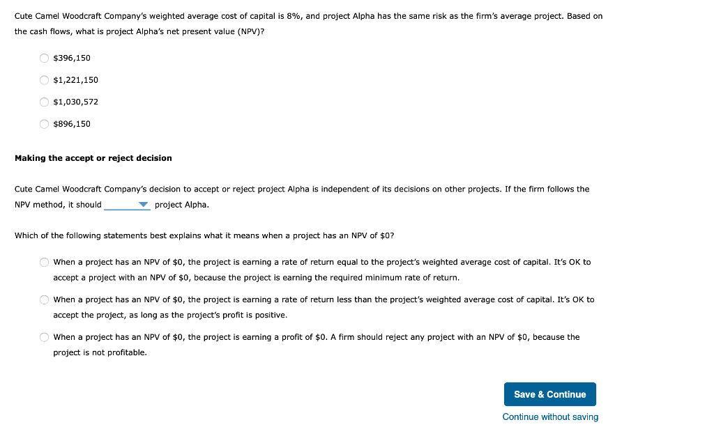 cash flows with the NPV method The net present value (NPV) rule