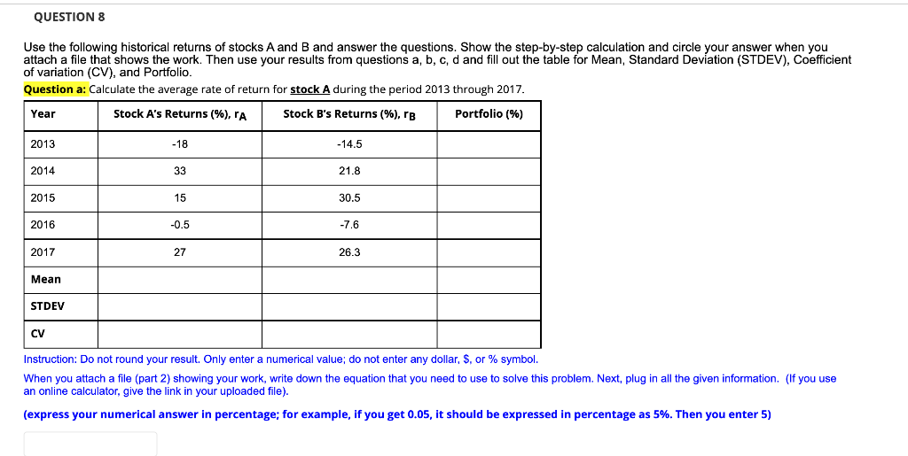 circle your answer. (Hint: Required return =rRF+ b(RPM)) Instruction: Do not round