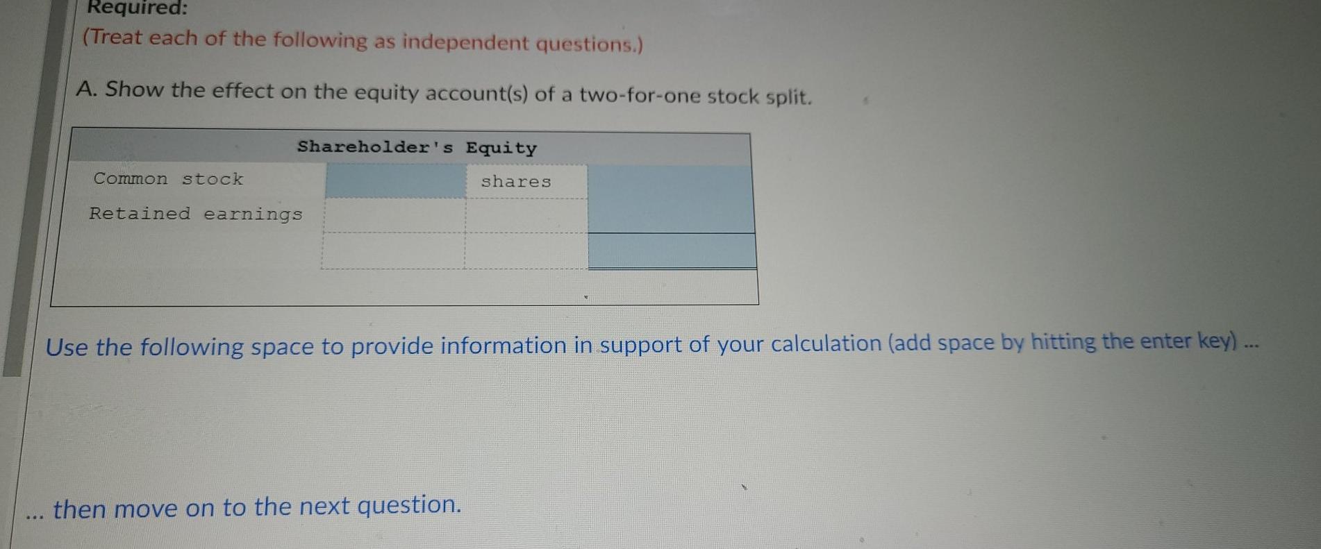 of Flanagan Corporation's latest annual financial statements looks like this: Shareholder's Equity