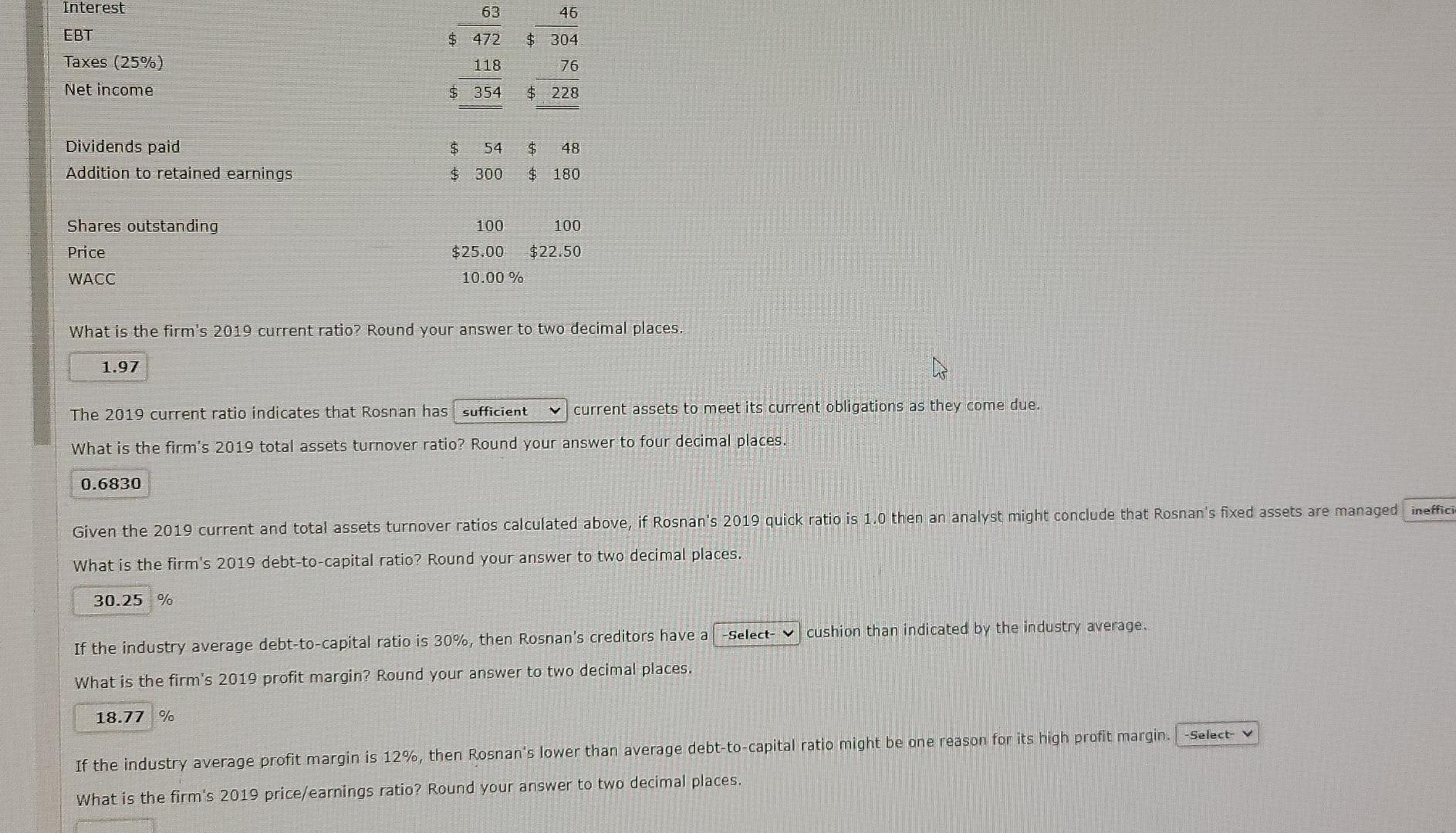 earnings $ 300 $ 180 standing 100 100 $25.00 $22.50 10.00 %