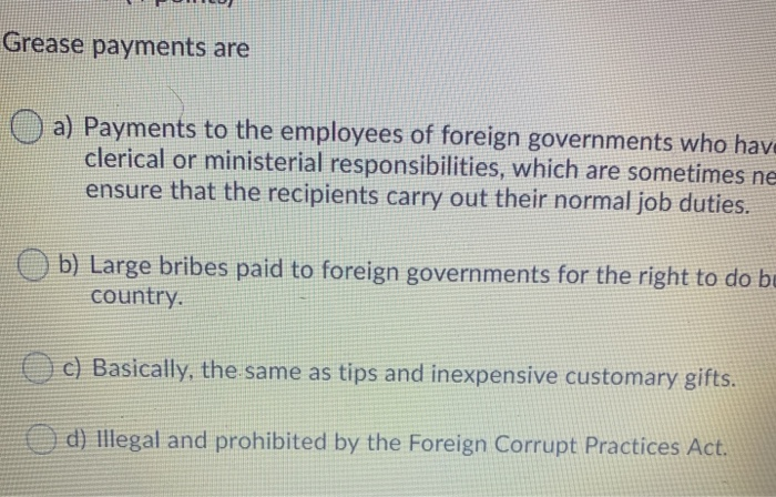 bribery to foreign business- relationship building is misguided on practical grounds, because