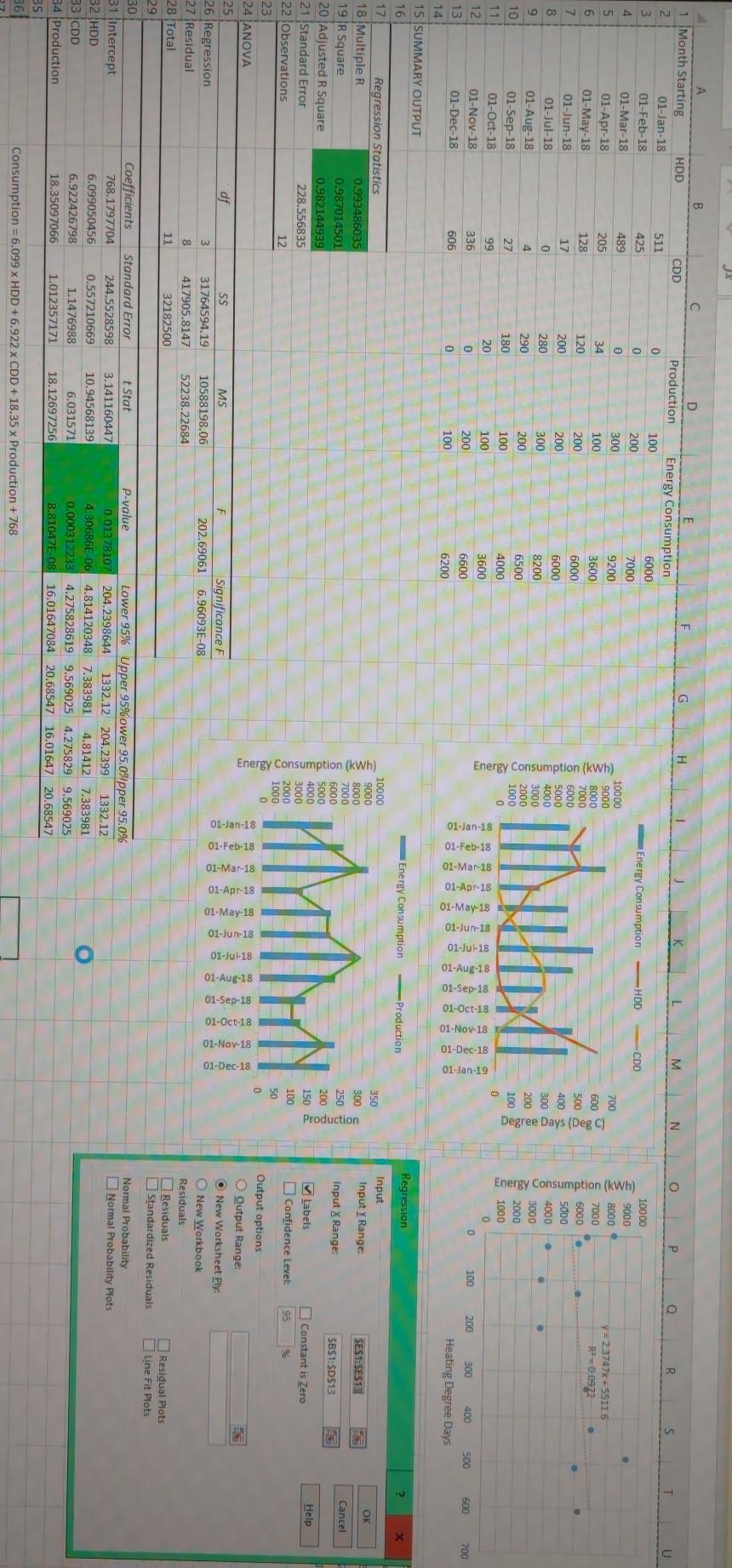 (hint: convert electricity to GJ then add it to natural gas to