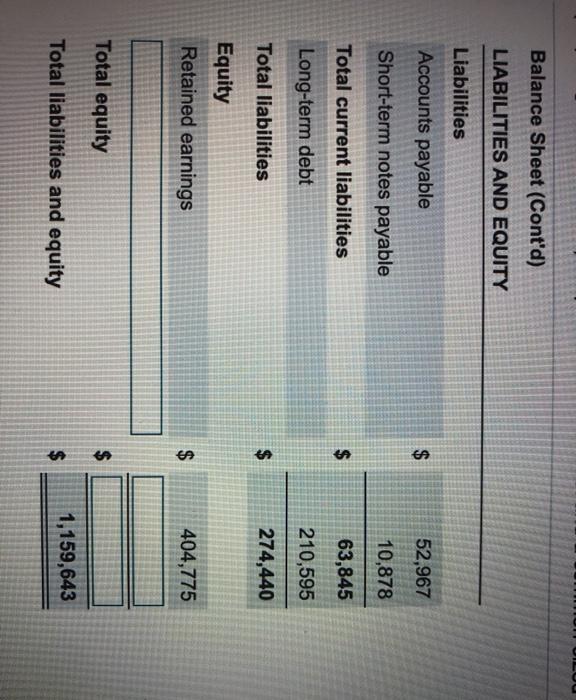common-sized balance sheet from the information in the popup window, Complete the