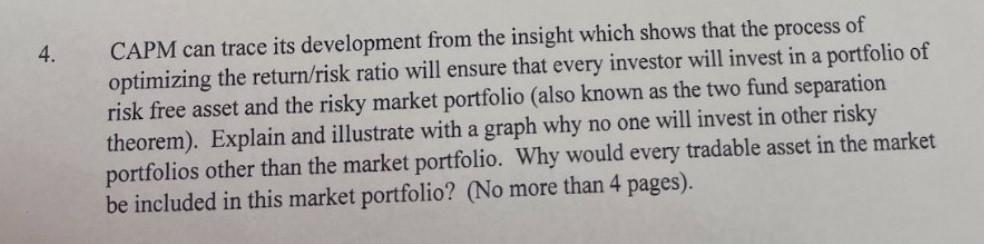 please explain and show how you got to youre answer CAPM