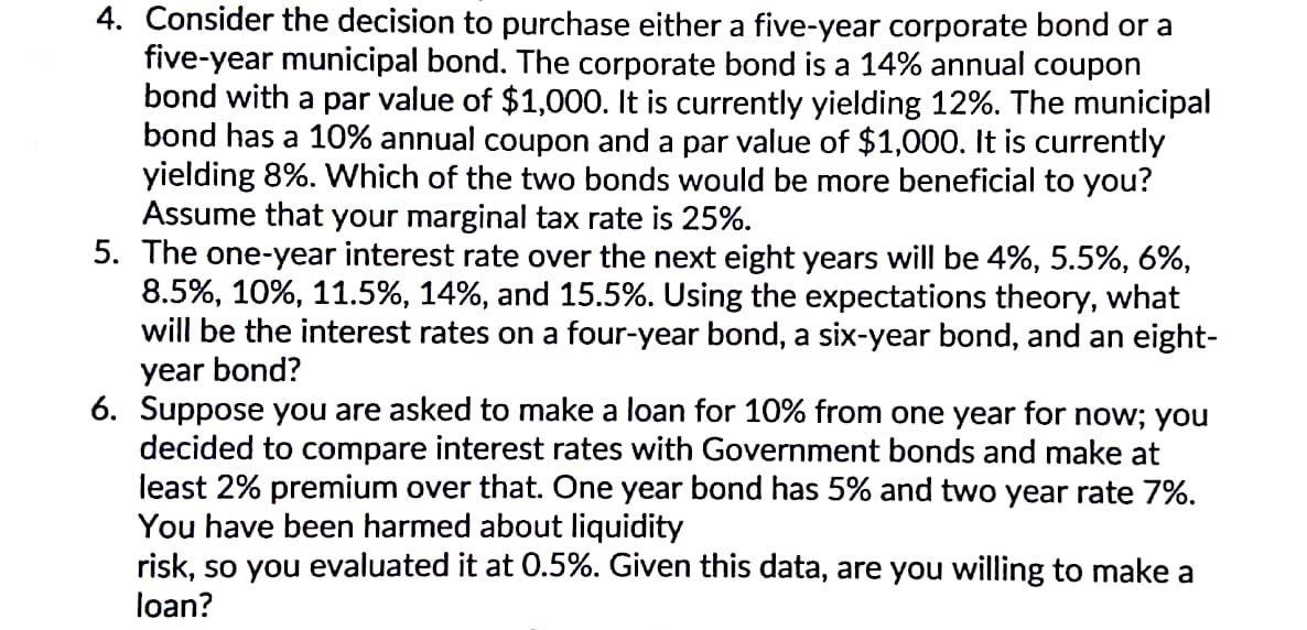 Answer all the Question and state all the formula properly. 4. Consider