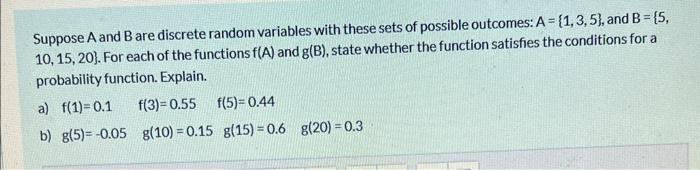 quantitative methods in risk management Suppose A and B are discrete random