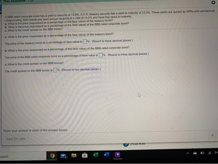 how to solve that question?? A BBB-rated corporate bond has a yield