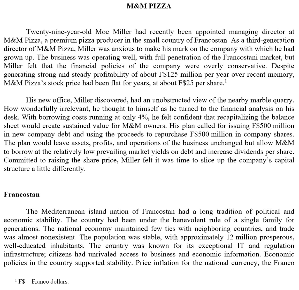 Attached is the case 3 pages. Then my spreadsheet (which is not