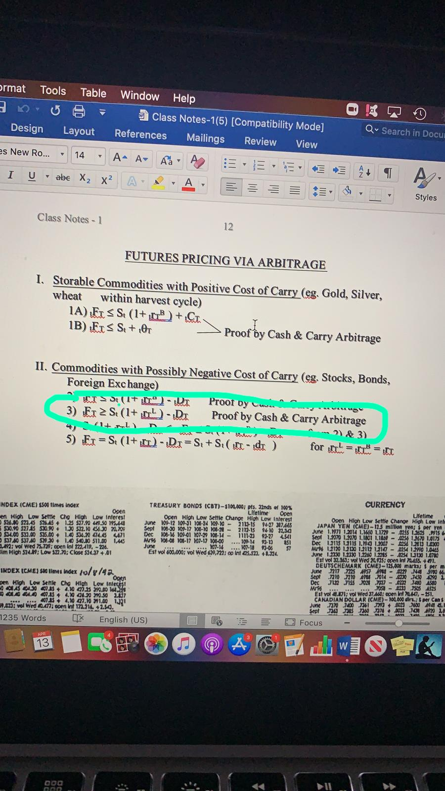 Your homework assignment is to prove equations #3 in Class Notes 1