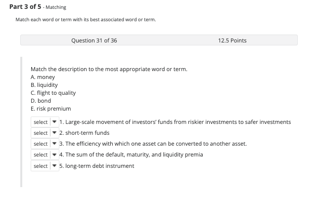 Please answer them quickly and correctly! I Will rate your answer! Part