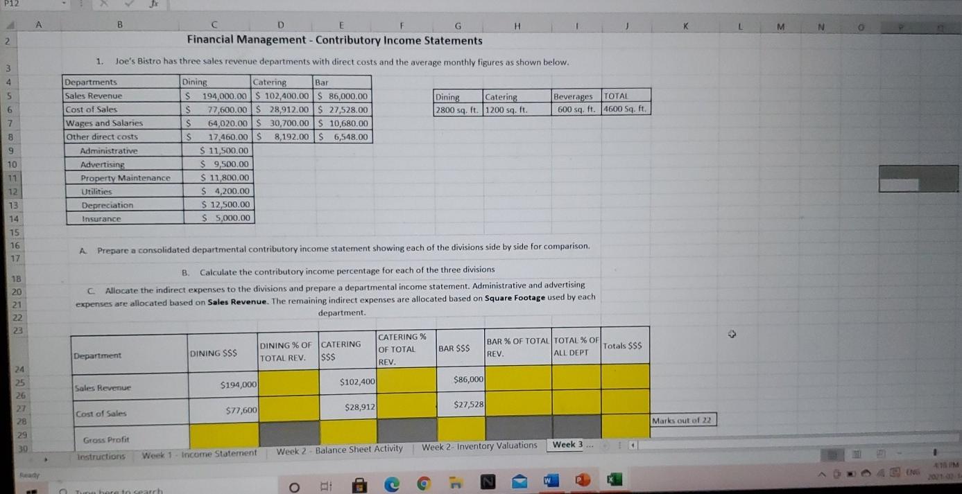  Finance assignment P12 A B H K L M N D