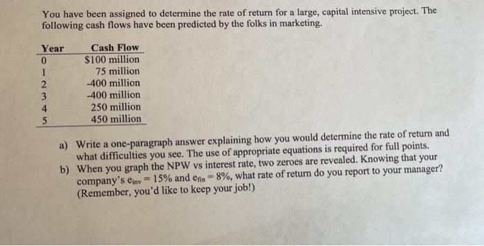 please dont use excel. use the present worth or annual worth analysis.