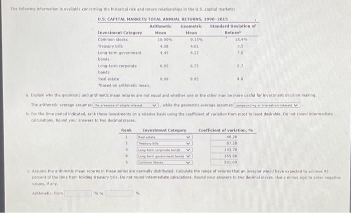 b is the options in the table above The following information is