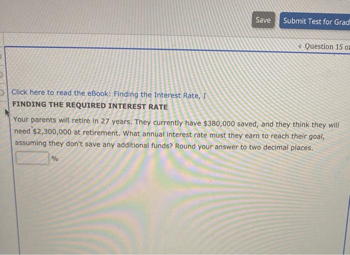 Q15 Save Submit Test for Grad Question 15 01 Click here to