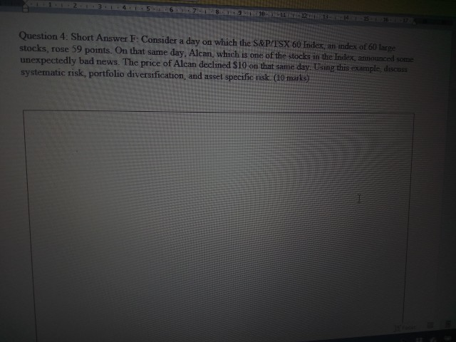 Question 4. Short Answer F. Consider a day on which the