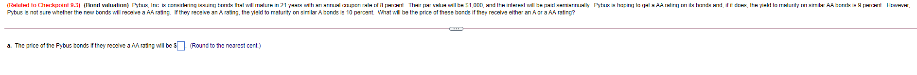loan called for a floating rate that was 29 basis points (0.29