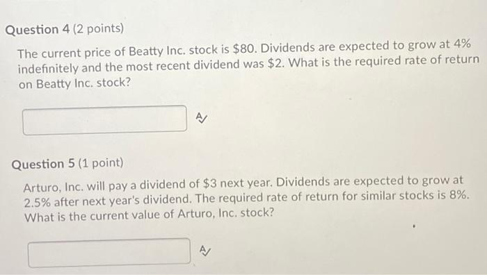 stock with an annual dividend of $12 has an expected return of
