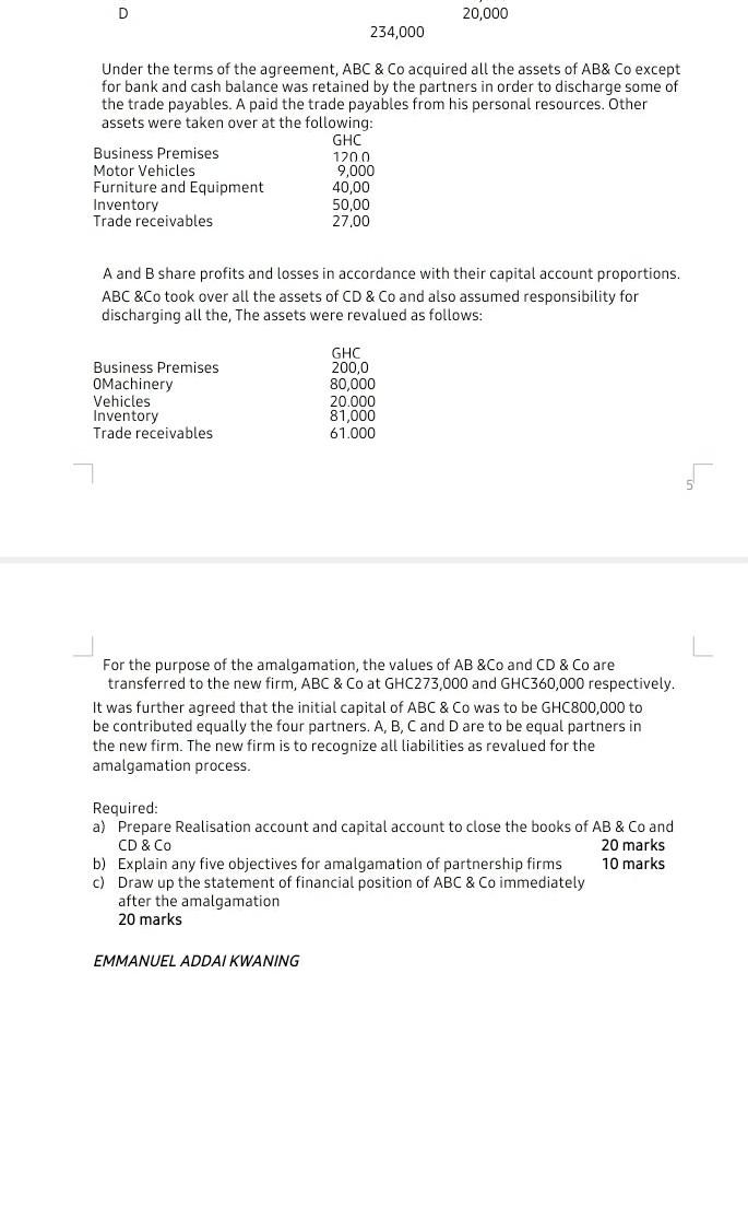 On 31 December 2014, the land was revalued at GHC300,000 and the