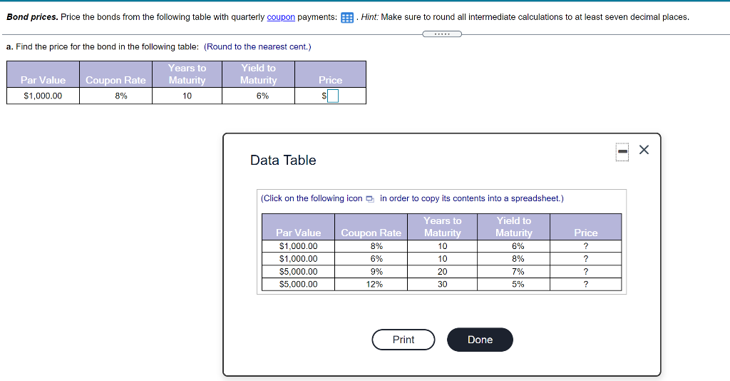  Please help will upvote and comment!!! Bond prices. Price the bonds