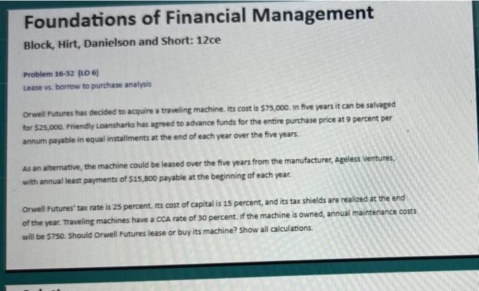 please answer me asap Block, Hirt, Danielson and Short: 12ce Problem