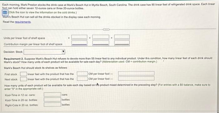 than 55 linear feet to any individual product. Under this condition, how