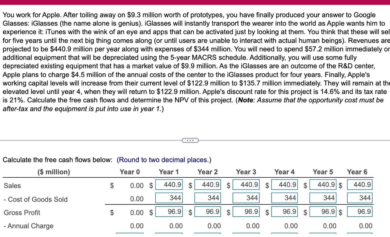  You work for Apple. After toiling away on $9.3 million worth