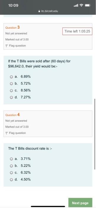 per year). Question 1 Not yet answered Marked out of 3.00 Flag