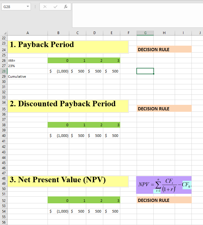 F G H 1 Current Assets Current Liabilities Capital Budgeting Techniques 2