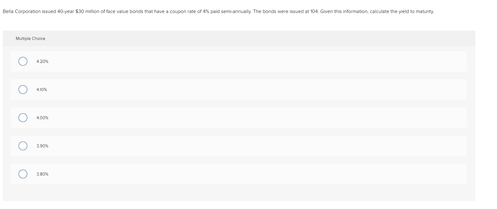 return. Multiple Choice Purchasing Power Parity. O Interest Rate Parity. Put-Call Parity