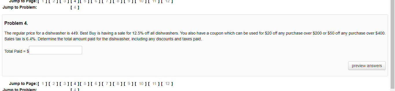  Jump to Page: Jump to Problem: [4] Problem 4. The regular