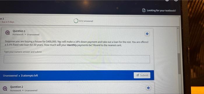 please answer question 1 with steps to help me understand Looking for