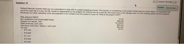 Question 14 of 230 Question 14 1 points Save Answer Brinkley Resources
